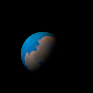 The artist's impression of Kepler-897 b artist's rendition