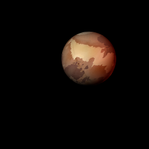The artist's impression of Kepler-971 b artist's rendition