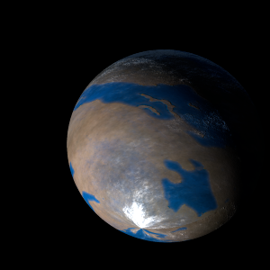The artist's impression of Kepler-992 b artist's rendition