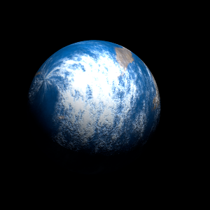 The artist's impression of KIC 2576692 (AB)b artist's rendition