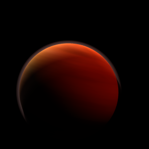 The artist's impression of KMT-2021-BLG-0588 b artist's rendition