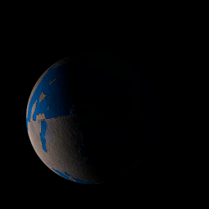 The artist's impression of LHS 1678 b artist's rendition
