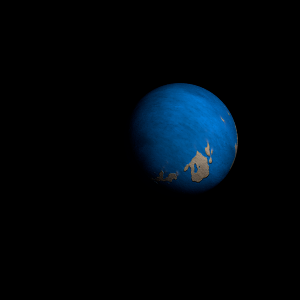 The artist's impression of LHS 1678 c artist's rendition
