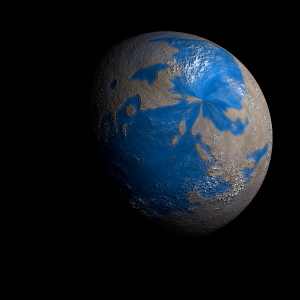 The artist's impression of LHS 1903 e artist's rendition