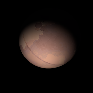 The artist's impression of LP 961-51 b artist's rendition