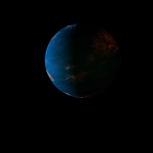 The artist's impression of LSPM J2116+0234 b artist's rendition