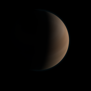 The artist's impression of mu2 Sco b artist's rendition