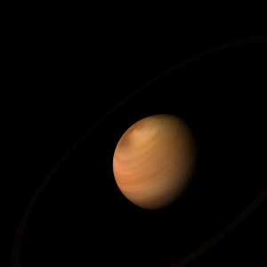 The artist's impression of NLTT 35024 b artist's rendition