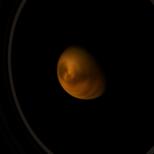 The artist's impression of OGLE-2014-BLG-0257L b artist's rendition