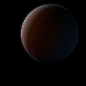 The artist's impression of OGLE-2014-BLG-1722L c artist's rendition