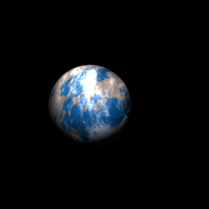 The artist's impression of OGLE-2017-BLG-0114 b artist's rendition
