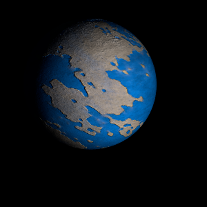 The artist's impression of OGLE-2018-BLG-0677L b artist's rendition
