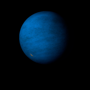 The artist's impression of OGLE-2019-BLG-0960L b artist's rendition