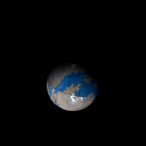 The artist's impression of OGLE-2019-BLG-1053L b artist's rendition