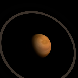 The artist's impression of OGLE BLG-DN-7 b artist's rendition