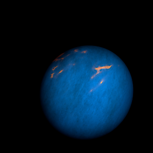 The artist's impression of ome Cen-B b artist's rendition