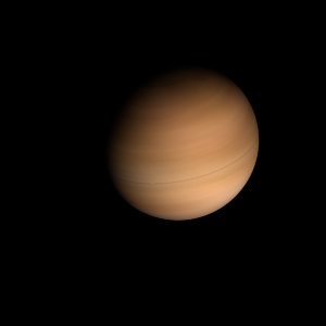 The artist's impression of PDS 70 b artist's rendition