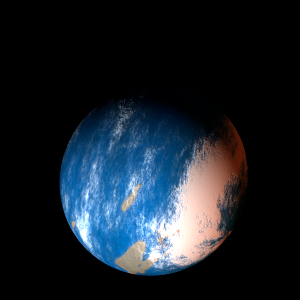 The artist's impression of rho Crb d artist's rendition