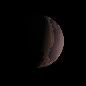 The artist's impression of rho Ind b artist's rendition