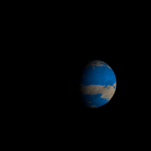 The artist's impression of SDSS J0902+3819 b artist's rendition