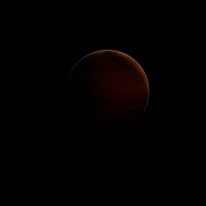 The artist's impression of SDSS J105213.51+442255.7 B artist's rendition