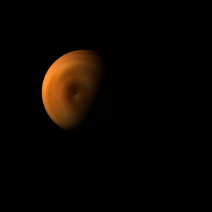 The artist's impression of SDSS J1057+2759 b artist's rendition