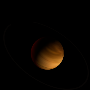 The artist's impression of SIMP J0136+09 artist's rendition
