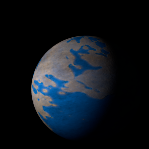 The artist's impression of TOI-1052 Ac artist's rendition