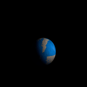 The artist's impression of TOI-1201 b artist's rendition