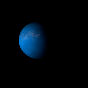 The artist's impression of TOI-1203 Ab artist's rendition