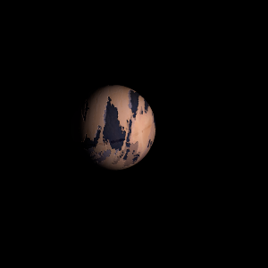 The artist's impression of TOI-1238 b artist's rendition