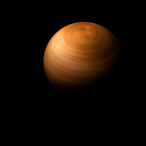 The artist's impression of TOI-1279 b artist's rendition