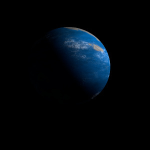 The artist's impression of TOI-1450 Ac artist's rendition