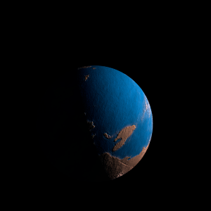 The artist's impression of TOI-1451 b artist's rendition