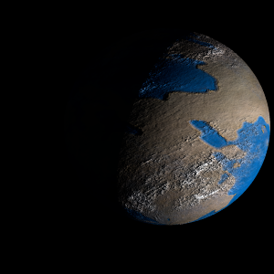 The artist's impression of TOI-1453 Ab artist's rendition
