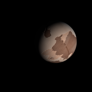 The artist's impression of TOI-1634 Ab artist's rendition