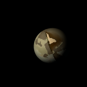 The artist's impression of TOI-1716 b artist's rendition
