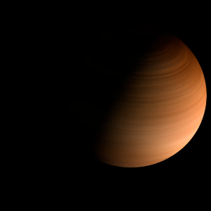 The artist's impression of TOI-1736 Ab artist's rendition