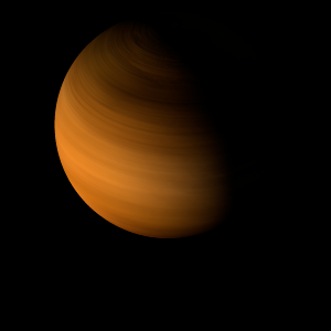 The artist's impression of TOI-1736 b artist's rendition