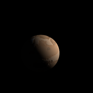 The artist's impression of TOI-1749 c artist's rendition