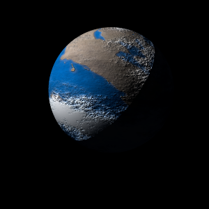 The artist's impression of TOI-1799 b artist's rendition