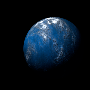 The artist's impression of TOI-1801 Ab artist's rendition