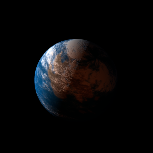 The artist's impression of TOI-1806 b artist's rendition