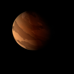 The artist's impression of TOI-1807 b artist's rendition