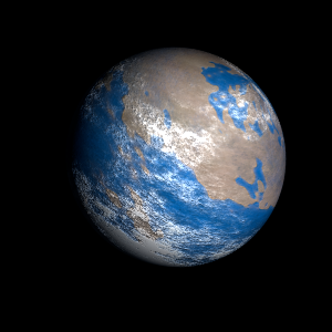 The artist's impression of TOI-2005 b artist's rendition