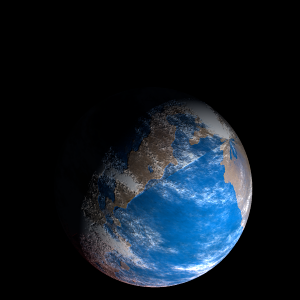 The artist's impression of TOI-203 b artist's rendition