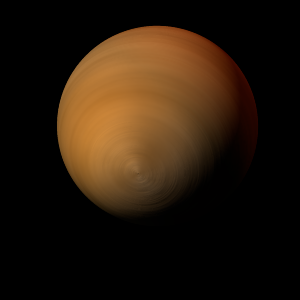 The artist's impression of TOI-2134 b artist's rendition