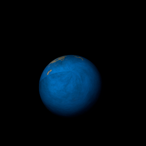 The artist's impression of TOI-2257 b artist's rendition