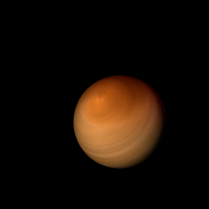 The artist's impression of TOI-2443 b artist's rendition