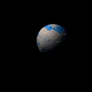 The artist's impression of TOI-2445 b artist's rendition